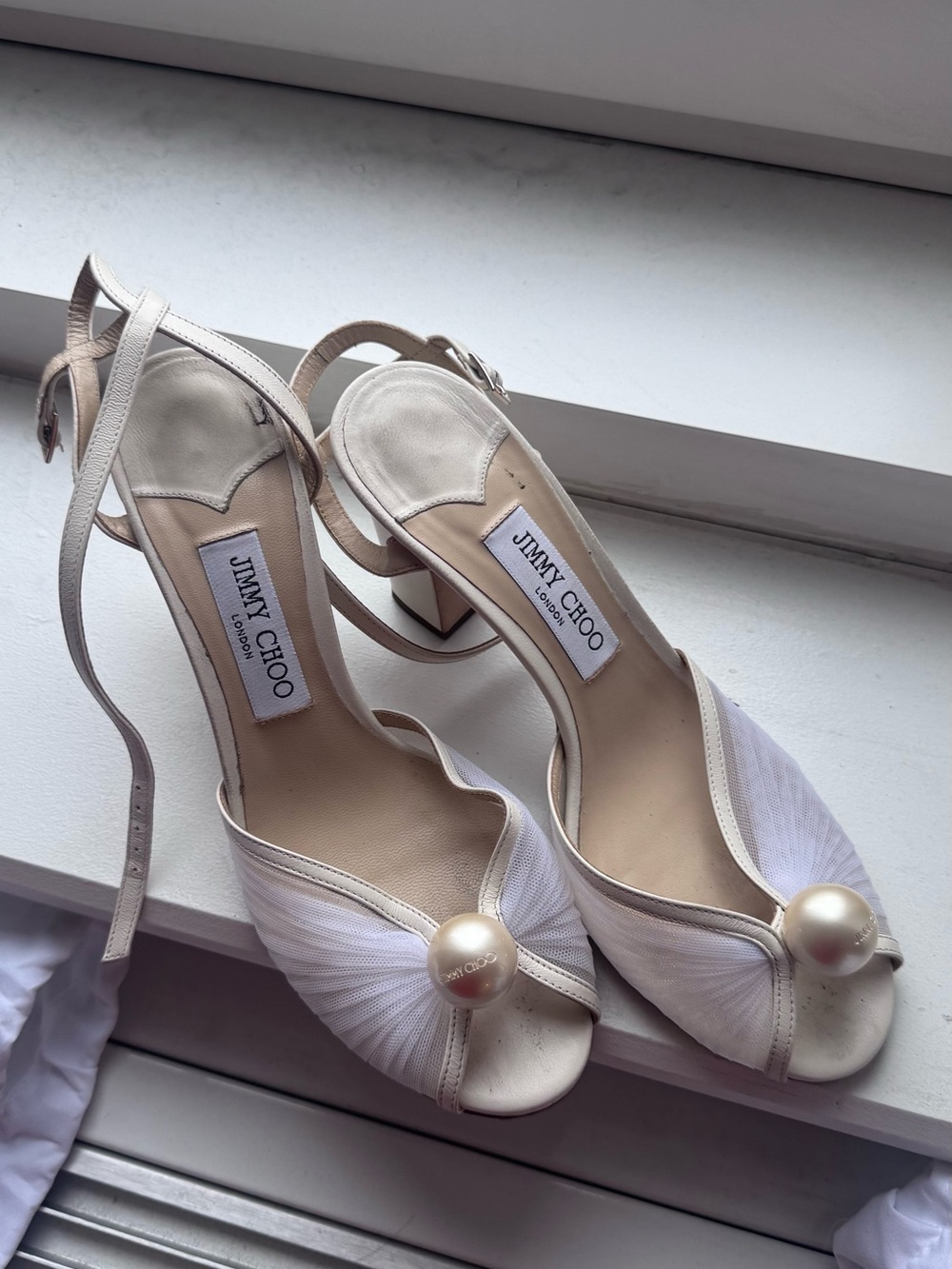 Jimmy Choo Sacaria 85MM tulle sandals
